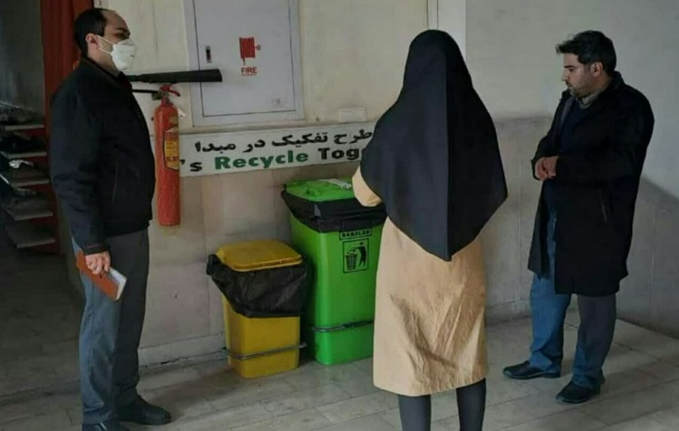 بازدید دبیر کمیته تخصصی مدیریت پسماند شورای راهبری مدیریت سبز دانشگاه از سراهای دانشجویی نرگس ۲ و ۳