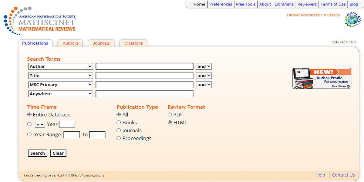  امکان دسترسی مجدد به پایگاه اطلاعاتی انجمن ریاضی آمریکا فراهم شد